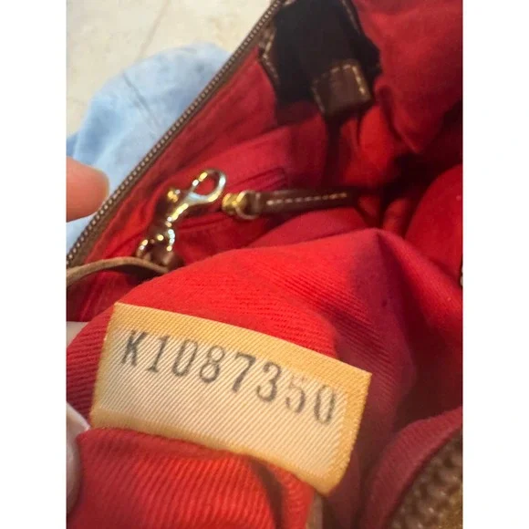 Dooney & Bourke Small East West Slouch‎ Suede Shoulder Bag Camel Brown - Picture 11 of 14